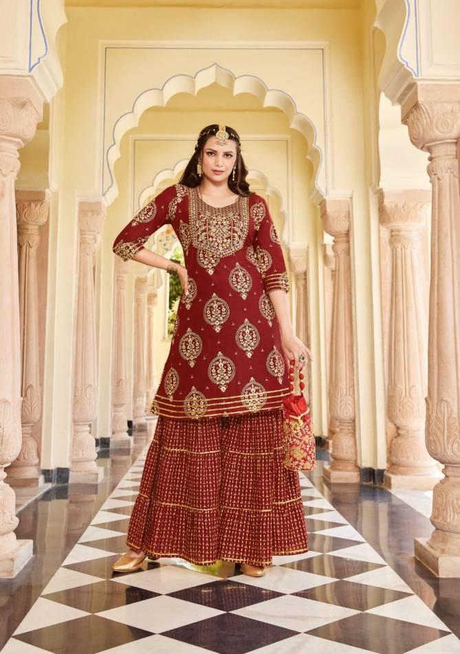 Lavish 2 Heavy Wedding Wear Fancy Embroidery Heavy Kurti With Bottom Collection